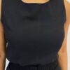 Conjunto Feminino Liz Regata e Saia Midi Preto com Amarração - Fernanda Ramos Store