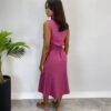 Conjunto Feminino Liz Regata e Saia Midi Rosé com Amarração - Fernanda Ramos Store