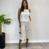 Cropped Feminino Ana Júlia sem Bojo com Alça Fina Off White - Fernanda Ramos Store