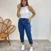 Cropped Feminino Juliana Malha Canelada sem Bojo Branco - Fernanda Ramos Store