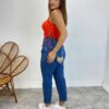 Cropped Feminino Liz Malha Canelada sem Bojo Laranja - Fernanda Ramos Store