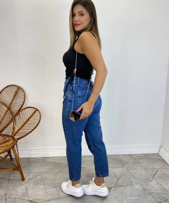 Cropped Feminino Liz Malha Canelada sem Bojo Preto - Fernanda Ramos Store