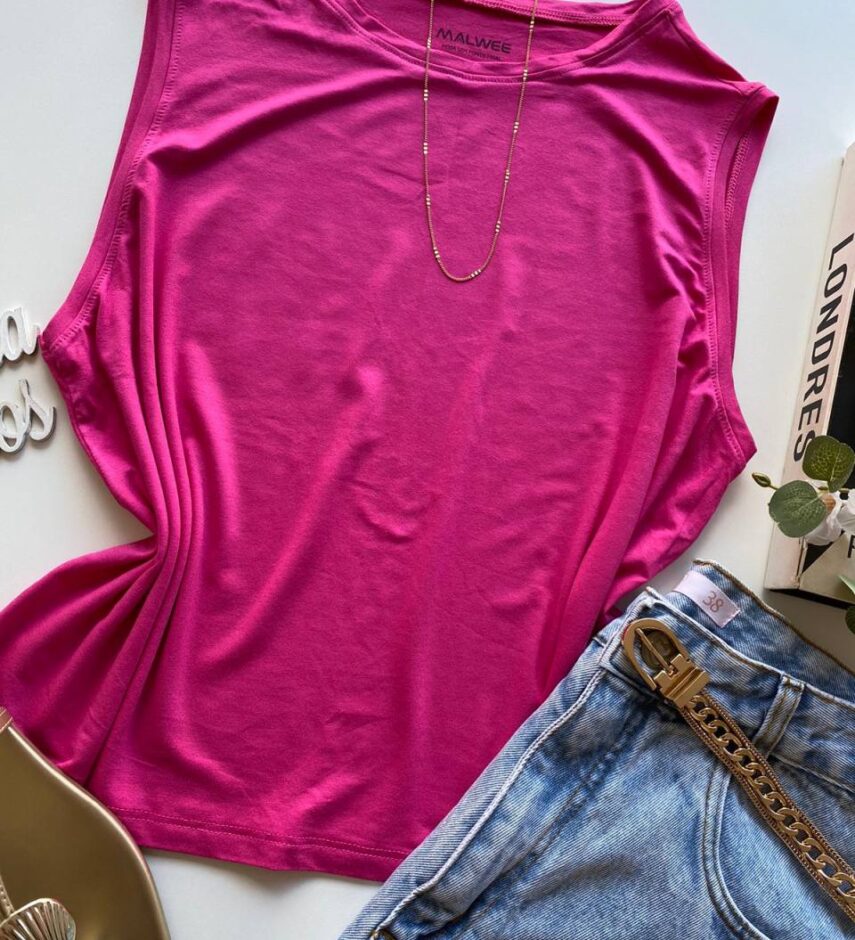 Cropped Feminino sem Bojo Malwee Pink - Fernanda Ramos Store