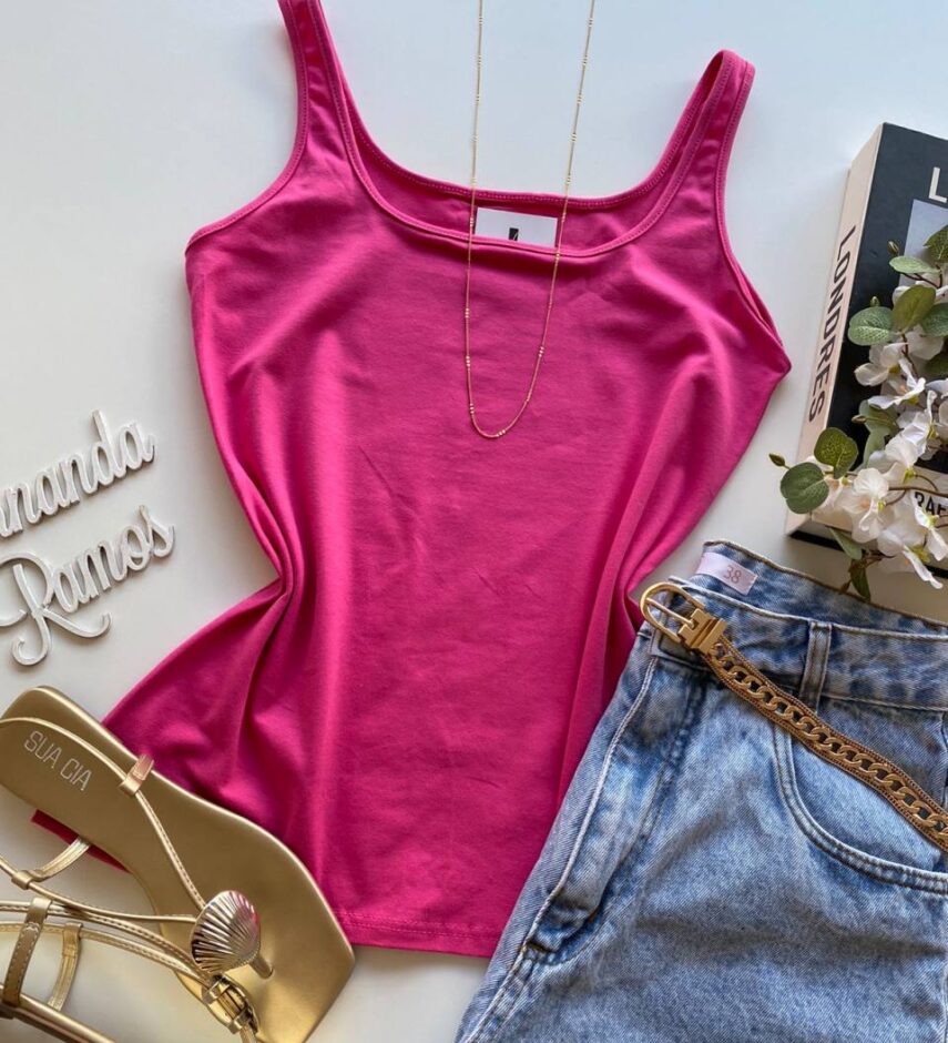 Regata Feminina Básica Malwee Pink - Fernanda Ramos Store