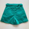 Short Feminino com Cinto e Detalhe em Pregas Verde Água - Fernanda Ramos Store