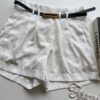 Short Feminino Juliana com Cinto Branco - Fernanda Ramos Store