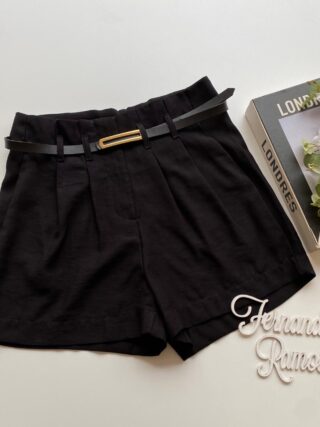 Short Feminino Juliana com Cinto Preto - Fernanda Ramos Store