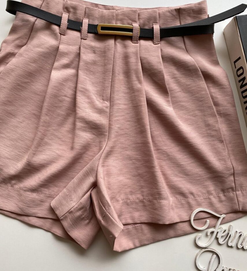 Short Feminino Juliana com Cinto Ros - Fernanda Ramos Store