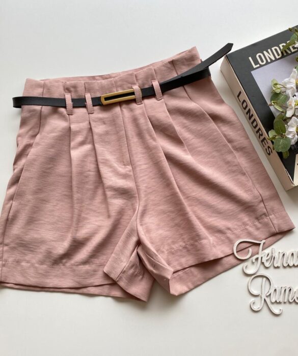 Short Feminino Juliana com Cinto Ros - Fernanda Ramos Store