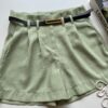 Short Feminino Juliana com Cinto Verde Menta - Fernanda Ramos Store