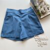 Short Feminino Viscolinho Jéssica com Bolsos Azul - Fernanda Ramos Store