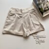 Short Feminino Viscolinho Jéssica com Bolsos Cru - Fernanda Ramos Store