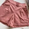 Short Feminino Viscolinho Jéssica com Bolsos Rosé - Fernanda Ramos Store