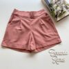 Short Feminino Viscolinho Jéssica com Bolsos Rosé - Fernanda Ramos Store