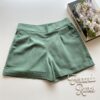 Short Feminino Viscolinho Jéssica com Bolsos Verde Oliva - Fernanda Ramos Store