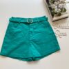 Short Saia Feminino com Cinto Manuela Verde Água - Fernanda Ramos Store