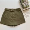 Short Saia Feminino com Cinto Manuela Verde Militar - Fernanda Ramos Store