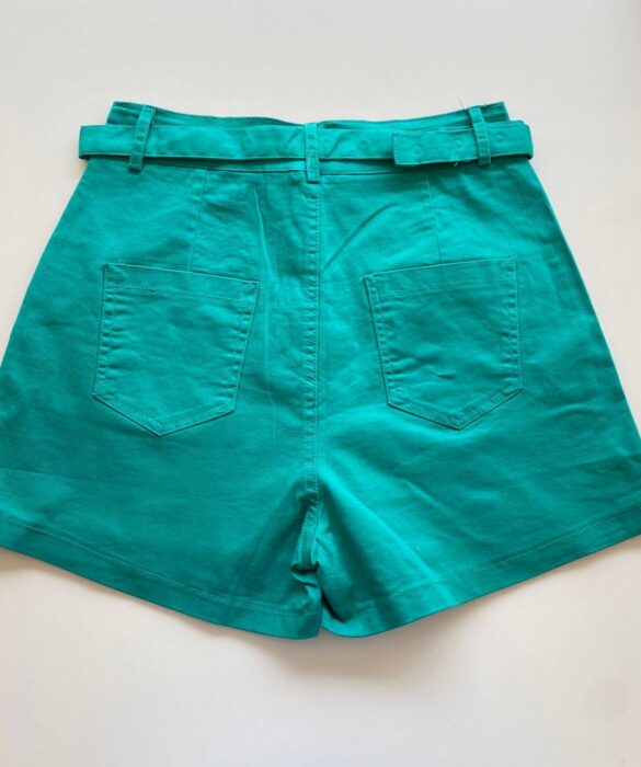 Short Saia Feminino com Cinto Manuela Verde Água - Fernanda Ramos Store