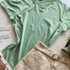 T-shirt Manga Curta Feminina Be Good To Yourself Verde Menta - Fernanda Ramos Store