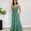 fernandaramosstore com br Vestido Longo Bia sem Bojo Estampa Borboletas Verde2