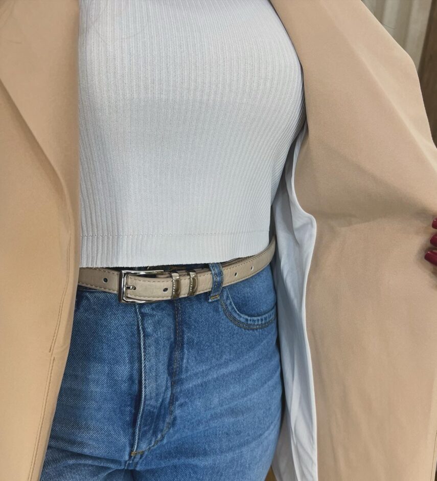 Blazer Feminino Manga Longa Fernanda Bege - Fernanda Ramos Store