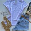 Blusa Feminina Baby Look Malwee Branca - Fernanda Ramos Store