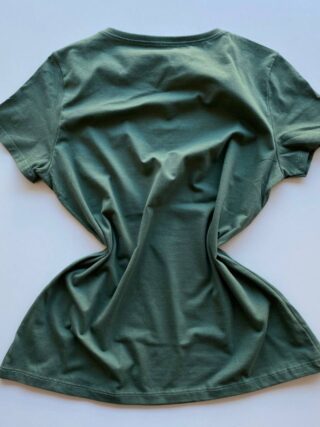 Blusa Feminina Manga Curta Baby Look Malwee Verde Militar - Fernanda Ramos Store