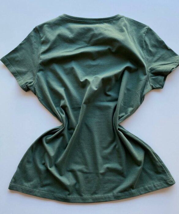 Blusa Feminina Manga Curta Baby Look Malwee Verde Militar - Fernanda Ramos Store