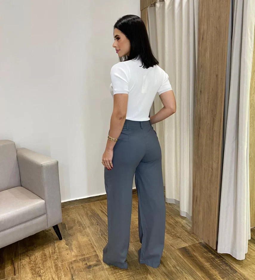 Blusa Manga Curta Feminina Liz Modal Branca - Fernanda Ramos Store