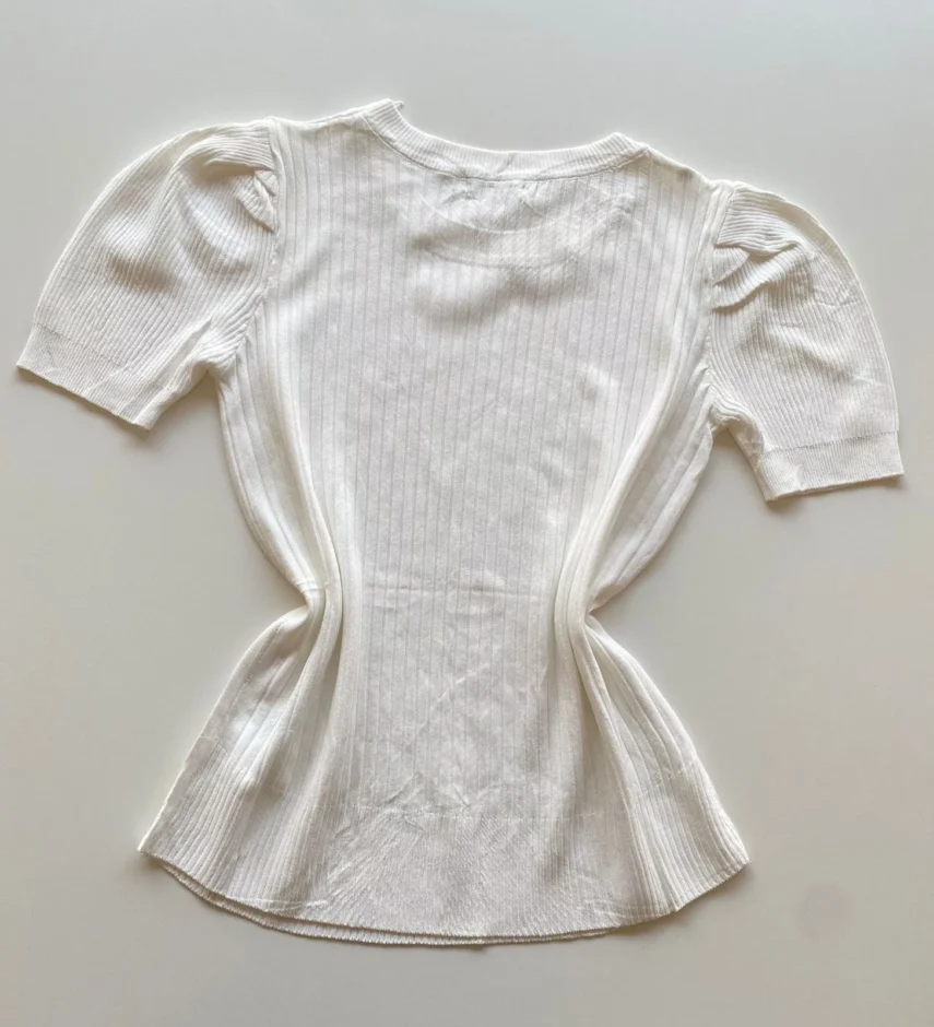 Blusa Manga Curta Feminina Sophia Modal Branca - Fernanda Ramos Store