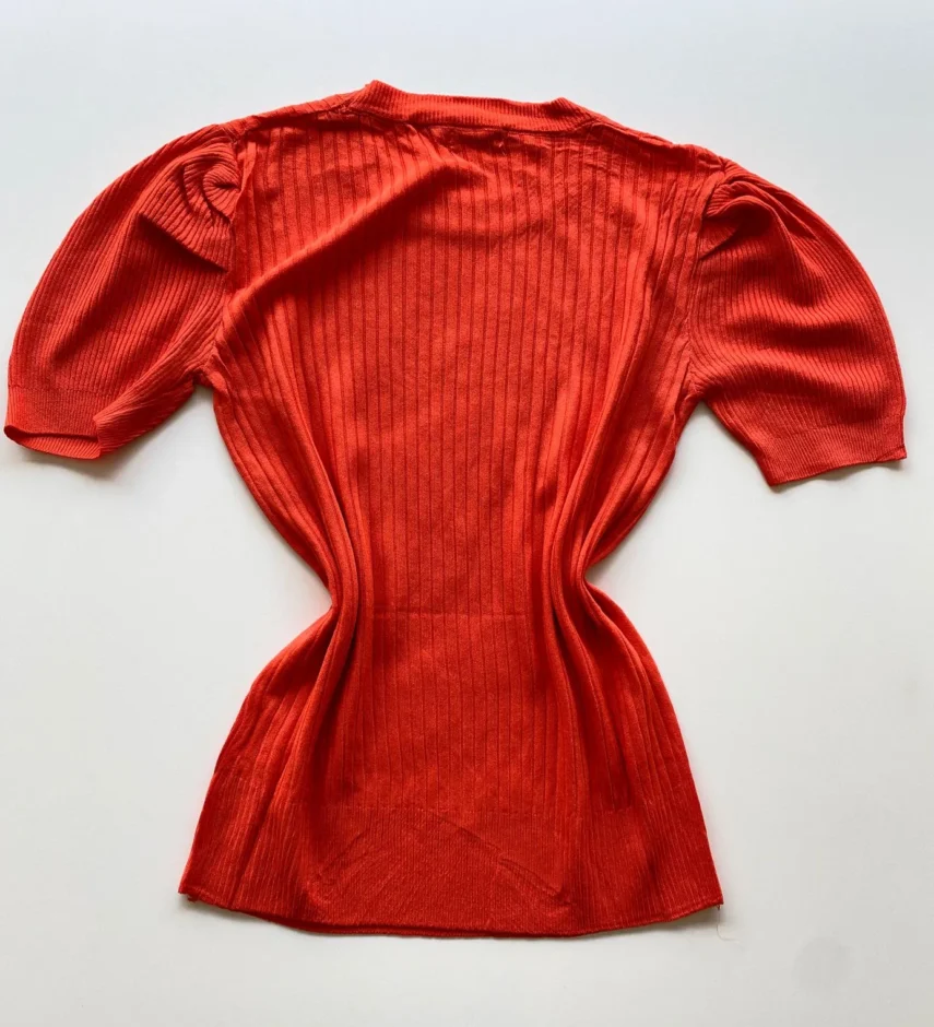 Blusa Manga Curta Feminina Sophia Modal Coral - Fernanda Ramos Store