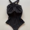 Body Feminino com Bojo Detalhe Transpassado Preto - Fernanda Ramos Store