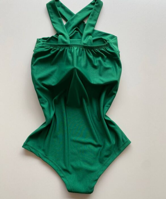 Body Feminino com Bojo Detalhe Transpassado Verde - Fernanda Ramos Store