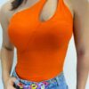 Body Feminino com Bojo Nula Manga Coral - Fernanda Ramos Store