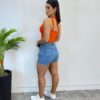 Body Feminino com Bojo Nula Manga Coral - Fernanda Ramos Store