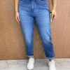 Calça Feminina Mom Básica Jeans 016341 - Fernanda Ramos Store