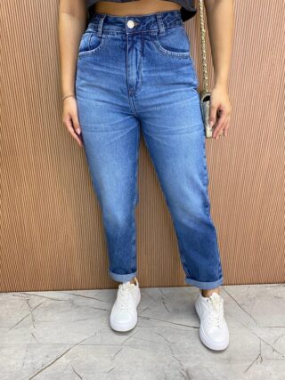 Calça Feminina Mom Básica Jeans 016341 - Fernanda Ramos Store