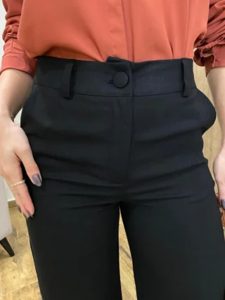 Calça Feminina Pantalona Bia Viscolinho Preta - Fernanda Ramos Store