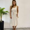 Conjunto Feminino Fernanda Regata e Saia Midi Nude Listrado - Fernanda Ramos Store