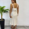 Conjunto Feminino Fernanda Regata e Saia Midi Nude Listrado - Fernanda Ramos Store