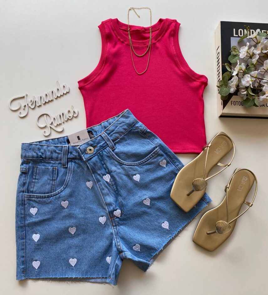 Cropped Feminino Jéssica sem Bojo Canelado Pink - Fernanda Ramos Store