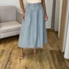 Saia Midi Feminina Suzy Cinza - Fernanda Ramos Store