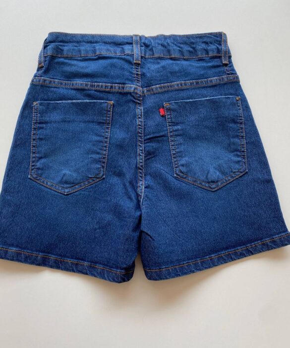 Short Feminino Cintura Alta Básico Sarja 094808 - Fernanda Ramos Store