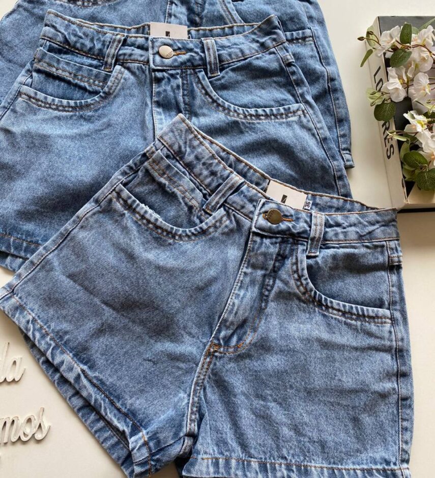Short Jeans Feminino Laísa Lavagem Média 1322 - Fernanda Ramos Store