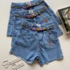 Short Jeans Feminino Sophia com Cinto Colorido - Fernanda Ramos Store