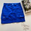 Short Saia Cargo Feminino Sarja Azul Bic - Fernanda Ramos Store