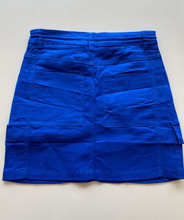 Short Saia Cargo Feminino Sarja Azul Bic - Fernanda Ramos Store