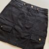 Short Saia Cargo Feminino Sarja Preto - Fernanda Ramos Store