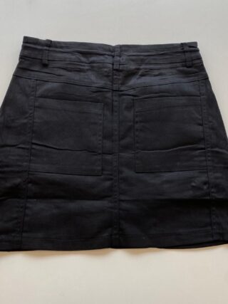 Short Saia Cargo Feminino Sarja Preto - Fernanda Ramos Store