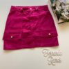 Short Saia Cargo Feminino Sarja Fúcsia - Fernanda Ramos Store